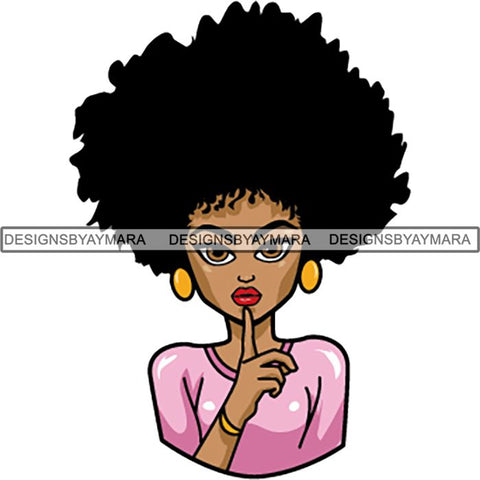 Afro Melanin Popping Lola Kinky Hair God Quotes SVG Cutting Files For Silhouette Cricut and More