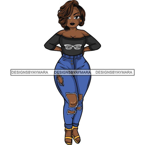 Afro Lola Sassy Exotic Curvy Thick Goddess .SVG Cutting Files For Silhouette and Cricut and More!