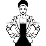 Strong Afro Woman SVG Cancer Survivor Cutting Files For Silhouette Cricut and More