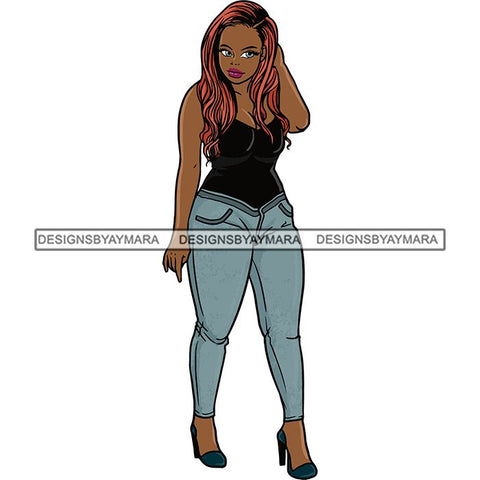 Afro Thick Thigh Big Eyes Woman Sassy Exotic Curvy Goddess .SVG Cutting Files For Silhouette and Cricut and More!