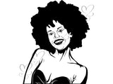 Afro Beautiful Black Woman SVG African American Ethnicity Afro Puffy Hairstyle Beauty Salon Queen Diva Classy Lady  Beautiful People Beauty Salon Princess