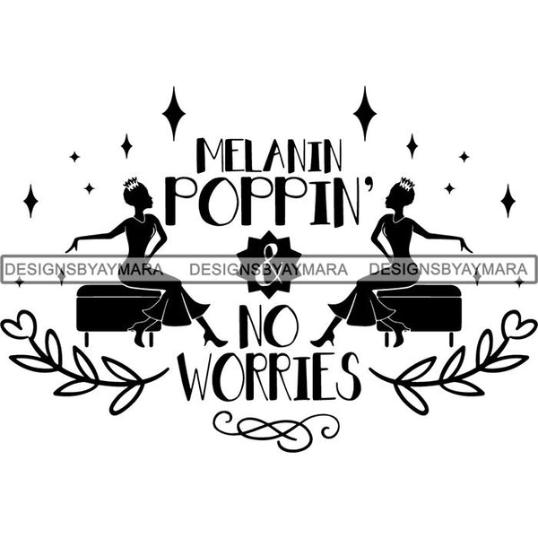 Black Queen Nubian Melanin Quotes .SVG Files For Silhouette and Cricut