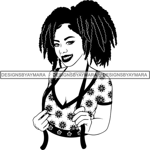 Afro Independent Successful Woman SVG Cutting Files For Silhouette Cricut and More