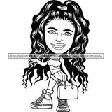 Cute Afro Lola Boss Lady Summer Fashion Dope Diva Glamour .SVG Cutting