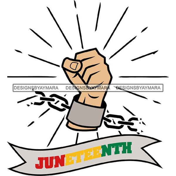 June 19 Juneteenth Emancipation Freedom Holiday African American History  SVG PNG JPG Vector Cutting Files