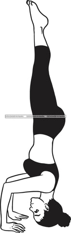Woman Doing Yoga Meditation Wellness Meditate Relax Inhale Exhale Pose Position .SVG Cutting Files For Silhouette Cricut and More!