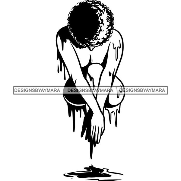 Sensual African Silhouette Goddess Safari Africa Nature Exotic Culture SVG Cutting Files.