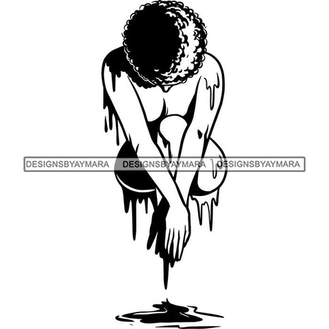 Sensual African Silhouette Goddess Safari Africa Nature Exotic Culture SVG Cutting Files.