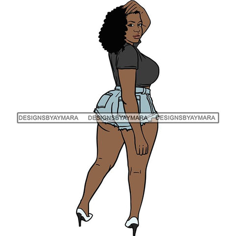BBW Thick Thigh Woman Sassy Exotic Curvy Big Bone Goddess .SVG Cutting Files For Silhouette and Cricut and More!