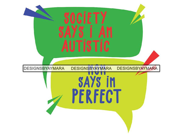 Autism Awareness Quotes PNG File For Print