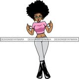 Afro Lola Boss Lady Quotes SVG Cutting Files For Silhouette Cricut and More