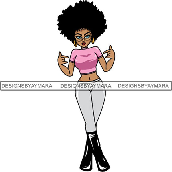 Afro Lola Boss Lady Quotes SVG Cutting Files For Silhouette Cricut and More