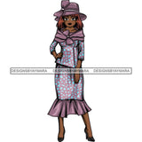 Afro Classy Lola Church Lady Glamour .SVG Clipart Vector Cutting Files For Circuit Silhouette Cricut and More!