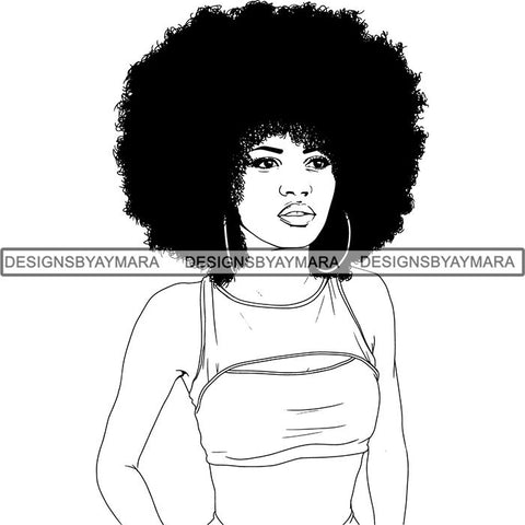 Afro Lady Black Goddess Melanin Dark Latina Morena SVG Files For Cutting and More!