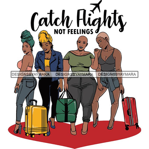 Ladies Getaway Vacation Trip Travel Adventure Best Friends Forever Buddy Sister Divas Melanin Girlfriends SVG Files For Cutting and More!