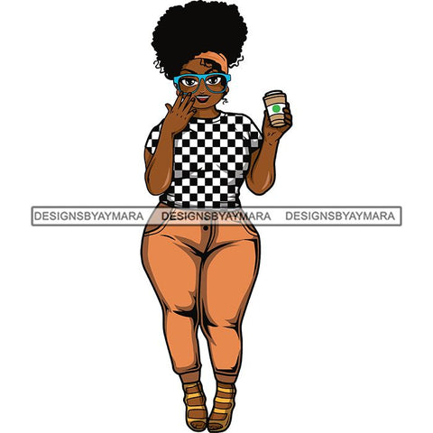 Lola Afro Beautiful Black Proud Woman Like Coffee .SVG Cutting Files For Silhouette and Cricut and More!