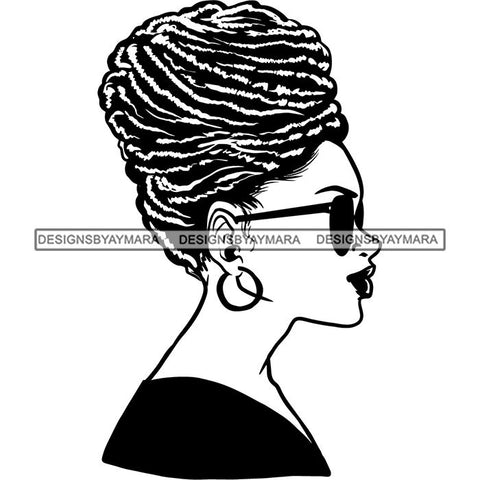 Afro African American Lady Woman Classy Nubian SVG Cutting Files