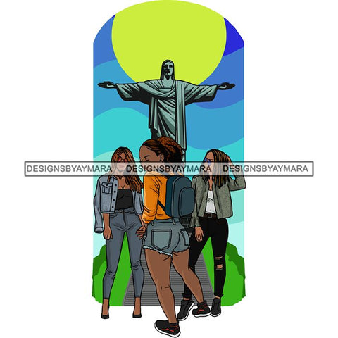 Friends Hanging Out Together Shopping Traveling Vacation Fun Buddy Sisters Girlfriends Women SVG Cutting Files