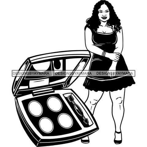 Afro Woman SVG Make Up Goddess Cutting Files For Cricut Silhouette and Much More