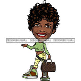 Cute Afro Lola Boss Lady Summer Fashion Dope Diva Glamour .SVG Cutting