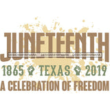 June 19 Juneteenth Emancipation Freedom Holiday African American History  SVG PNG JPG Vector Cutting Files