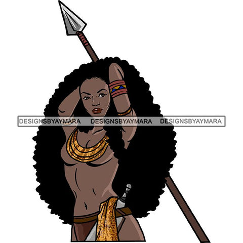 African American Woman Warrior Goddess Proud Roots Fighter Strong Build SVG Cutting Files