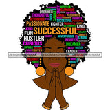 Afro Succesful Woman Hair Quotes Black Lives Matter Proud Roots Nubian Melanin SVG Cut Files