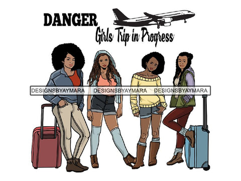 Ladies Trip Flight Getaway PNG Files For Print Not For Cutting