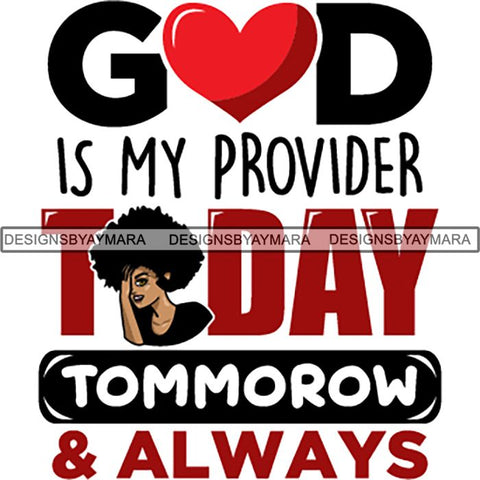 Afro Melanin Popping Lola Kinky Hair God Quotes SVG Cutting Files For Silhouette Cricut and More