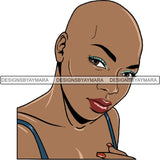 Melanin Bald Short Hairstyle Queen Goddess Nubian .SVG Cut Files For Silhouette and Cricut and Much More