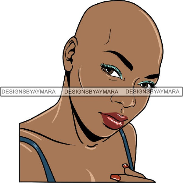 Melanin Bald Short Hairstyle Queen Goddess Nubian .SVG Cut Files For Silhouette and Cricut and Much More