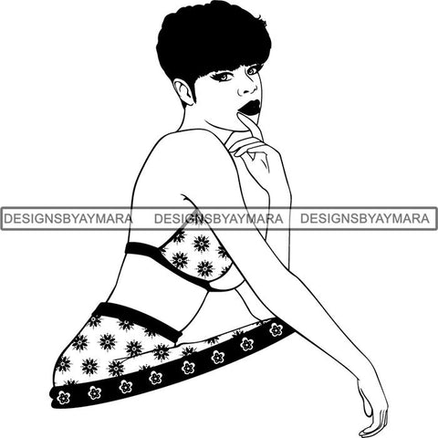 Afro Lady Black Goddess Melanin Dark Latina Morena SVG Files For Cutting and More!