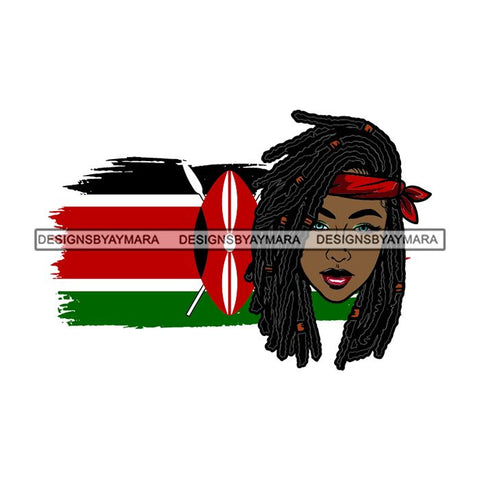 Kenya Country Afro Diva Proud Roots Pretty Woman Fashion .SVG Cutting Files For Silhouette and Cricut and More!