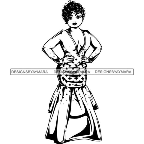 Afro Lola Boss Fashion Diva Glamour .SVG Cutting Files For Silhouette and Cricut and More!