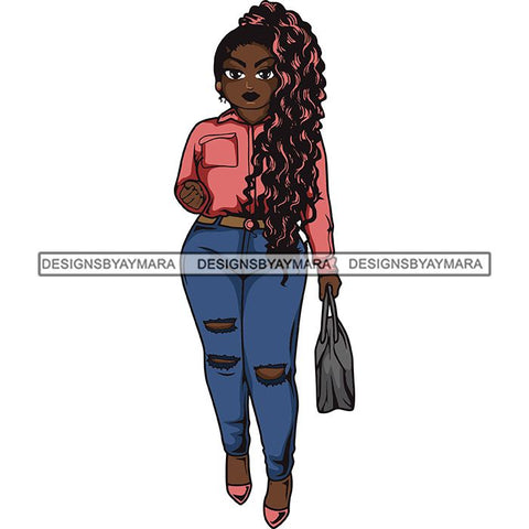 Lola Afro Beautiful Black Proud Woman .SVG Cutting Files For Silhouette and Cricut and More!