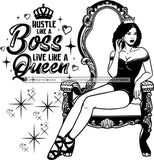 Afro Queen Goddess Melanin Nubian Glamour .SVG Cutting Files For Silhouette and Cricut