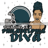 Philadelphia Diva Football Team SVG Cutting Files For Silhouette Cricut and More