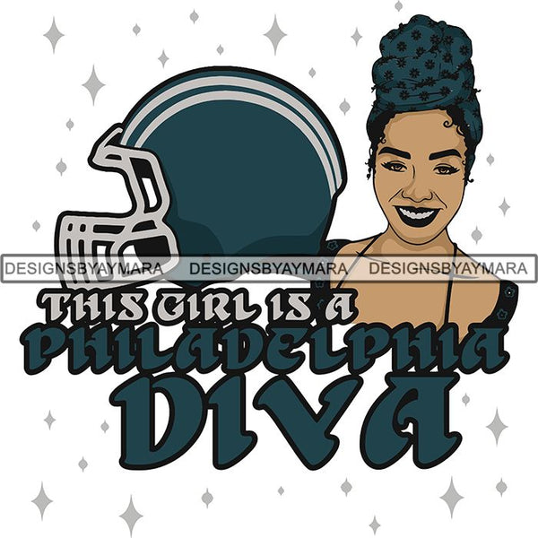 Philadelphia Diva Football Team SVG Cutting Files For Silhouette Cricut and More