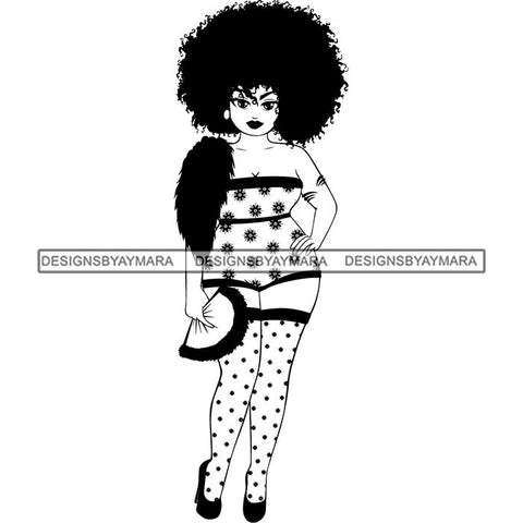 Afro Nubian Melanin Popping Kinky Hair Beautiful African American Woman SVG Cutting Files