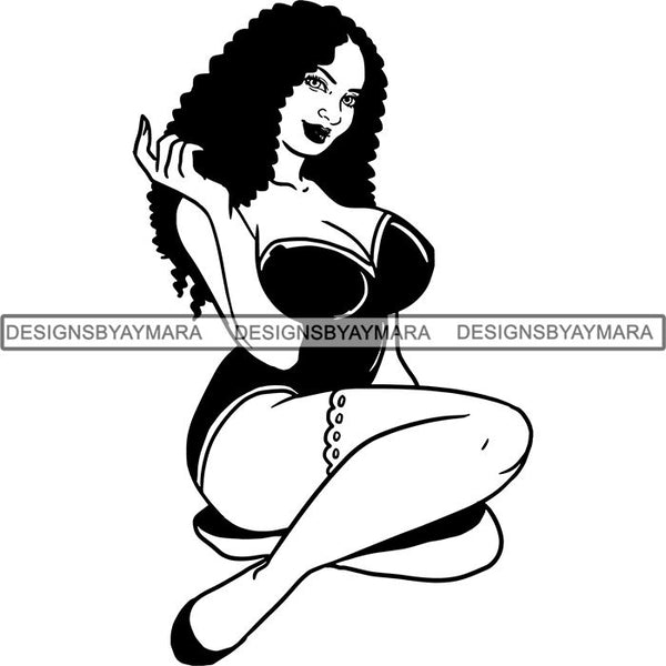 Afro Sexy Witches Halloween SVG Cutting Files For Silhouette Cricut and More