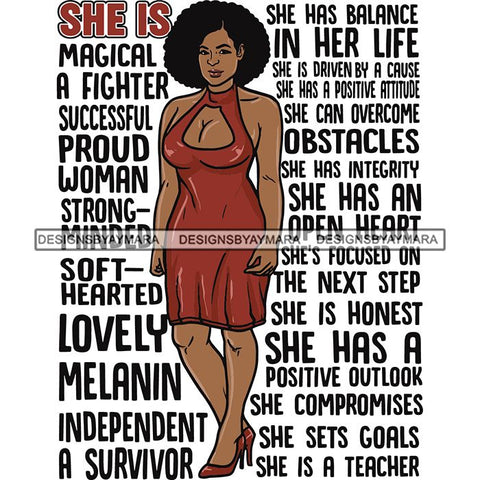 Afro Woman She's Successful Quotes SVG Files For Cutting and More!