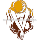 Sensual African Silhouette Goddess Safari Africa Nature Exotic Culture SVG Cutting Files.