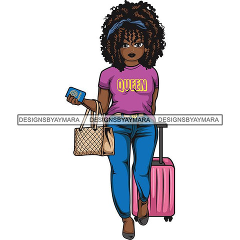 Lola Travel Vacation Getaway Black Proud Woman Traveling .SVG Cutting Files For Silhouette and Cricut and More!