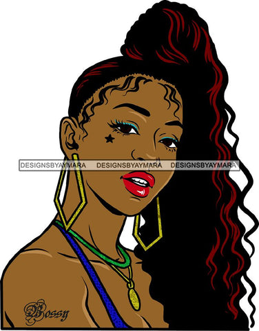 Ghetto Babe Street Girl Funky Girl Woman Face Urban Swag Hip Hop Girl .SVG Cutting Files For Silhouette Cricut and More!