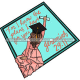 Graduation Achievement Hard Work Diploma Success Robe Cap Certificate College SVG Cutting Files