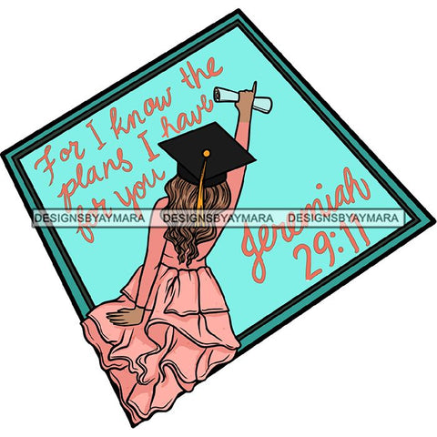 Graduation Achievement Hard Work Diploma Success Robe Cap Certificate College SVG Cutting Files