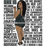 Afro Woman She's Successful Quotes SVG Files For Cutting and More!
