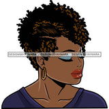Afro Black Woman Sister-lock Hairstyle .SVG Cutting Files For Silhouette Cricut and More!