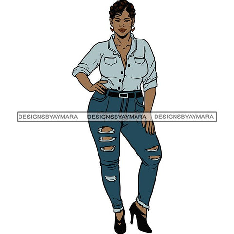 BBW Thick Thigh Woman Sassy Exotic Curvy Big Bone Goddess .SVG Cutting Files For Silhouette and Cricut and More!