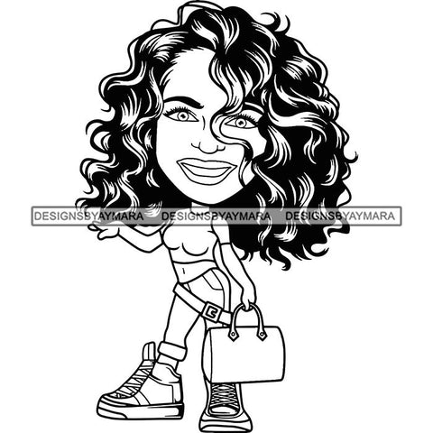 Cute Afro Lola Boss Lady Summer Fashion Dope Diva Glamour .SVG Cutting